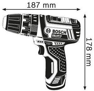 Дрель-шуруповерт ударная Bosch GSB 10,8-2-LI 12Вт аккум. патрон:быстрозажимной