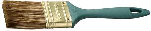 ЗУБР Аква КП-14, 50 мм, 2″, смешанная щетина, пластмассовая рукоятка, плоская кисть (4-01014-050)