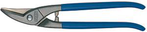 D107-250 Ножницы по металлу, для прорезания отверстий, правые, рез: 1.0 мм, 225 мм, короткий прямой и фигурный рез ERDI