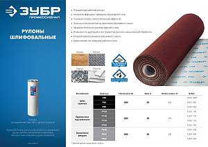 ЗУБР Р150, 800 мм, 30 м, водостойкий, шлифовальный рулон на тканевой основе, Профессионал (35501-150)