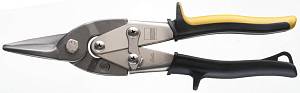 D16S Ножницы по металлу, фигурные, прямые, 230 мм, рез: 1.2 мм, короткий прямой и фигурный рез (большой радиус) ERDI