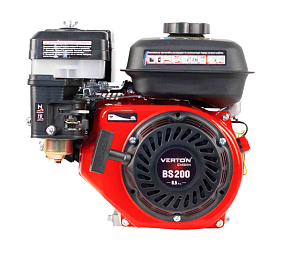 Двигатель VERTON GARDEN BS-200/19 (раб.V двиг.196 см3,макс. мощн.4.8кВт/6.5л.с,d вала 19мм,V топ.бака 3.6 л.ручн. зап.)