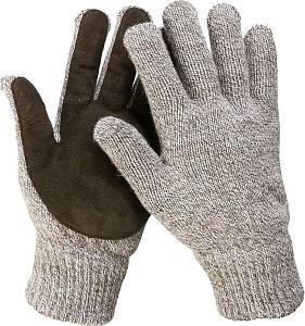 ЗУБР ПОЛЮС, размер S-M, перчатки утепленные, с флисовой подкладкой и спилковым наладонником. 11468-S