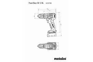 PowerMaxx SB 12 BL Аккумуляторная ударная дрель Metabo