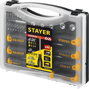 STAYER Max Range Pro, 32 предм., набор отверток с насадками (25134-H18)