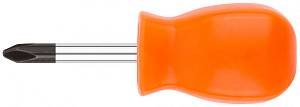 Отвертка "Эконом", CrV сталь, пластиковая оранжевая ручка 6х38 мм РН2 FIT