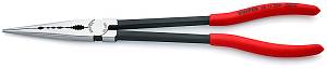 Плоскогубцы монтажные юстировочные, для труднодоступных мест, 280 мм, фосфатированные, обливные ручки KNIPEX