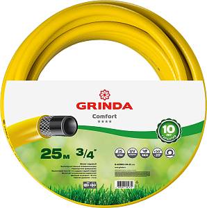 GRINDA Comfort, 3/4″, 25 м, 25 атм, трёхслойный, армированный, поливочный шланг (8-429003-3/4-25)