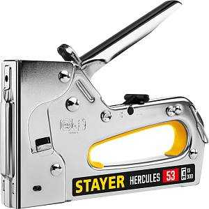 STAYER HERCULES-53, тип 53 (A/10/JT21) 23GA (6 - 14 мм)/13/300, стальной рессорный степлер, Professional (31519)