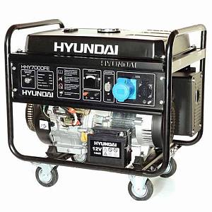 Генератор бензин/газ HYUNDAI HHY7000FGE + колеса hourmeter LPG kit